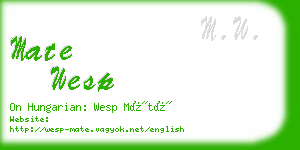 mate wesp business card